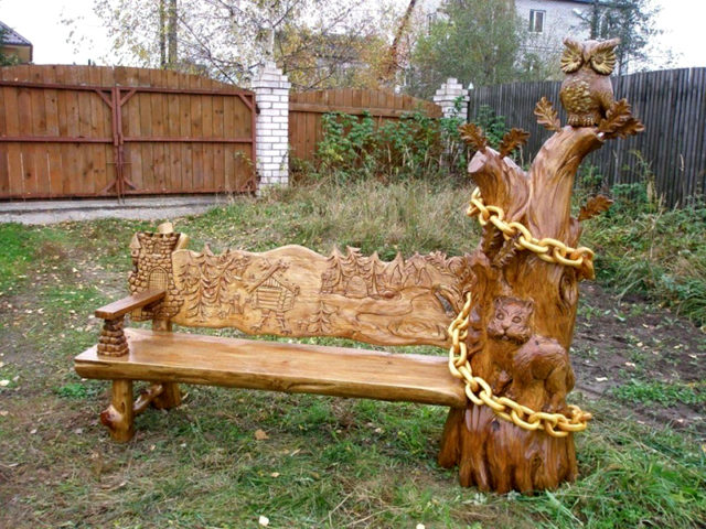 Скамейка из дерева своими руками: как сделать резную, декоративную, без спинки