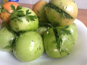 Армянские зеленые помидоры на зиму