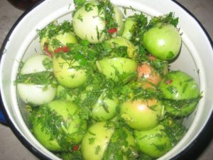 Армянские зеленые помидоры на зиму