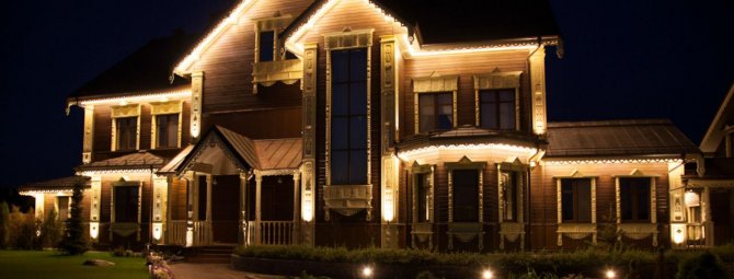 Архитектурная подсветка фасада дома: хитрости декоративной подсветки