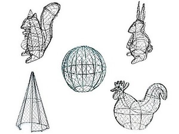 Топиарий каркас из проволоки чертежи