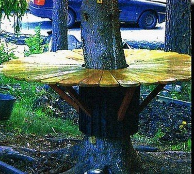 Мастер-классы: построить круглую садовую скамейку и стол вокруг дерева