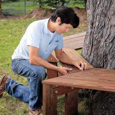 Мастер-классы: построить круглую садовую скамейку и стол вокруг дерева